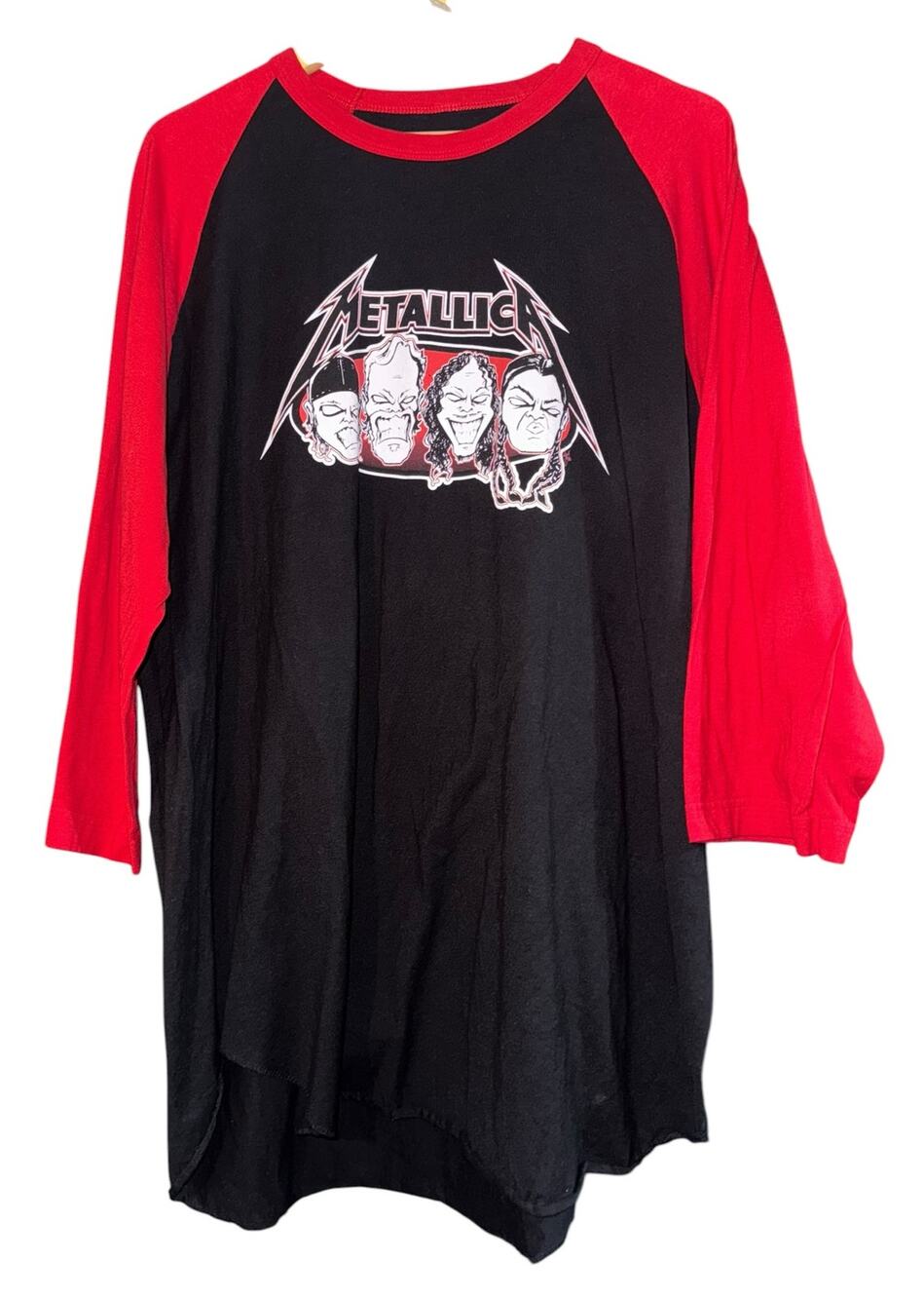 Metallica M72 World Tour Baseball‎ Tee Shirt Men's 3XL Black Red Heavy Metal
